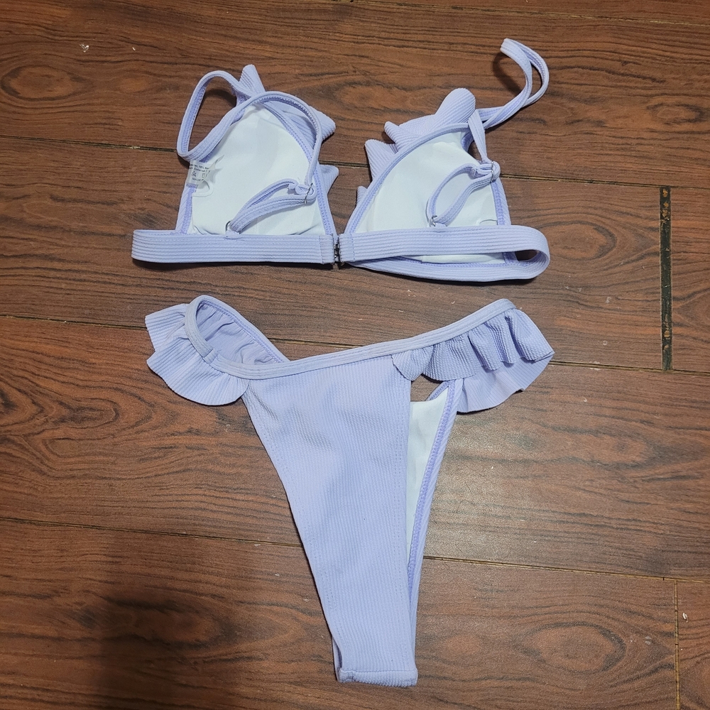 Lavender Ruffle Bikini Set - Picture 2 of 2